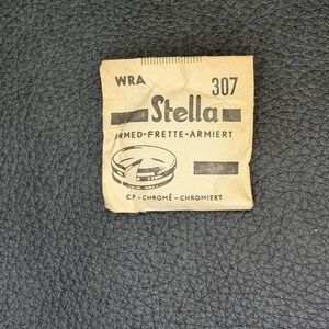 NOS STELLA 307 WRA Armed frette-Armiert.  Chrome. Watch crystal. Sealed packet.